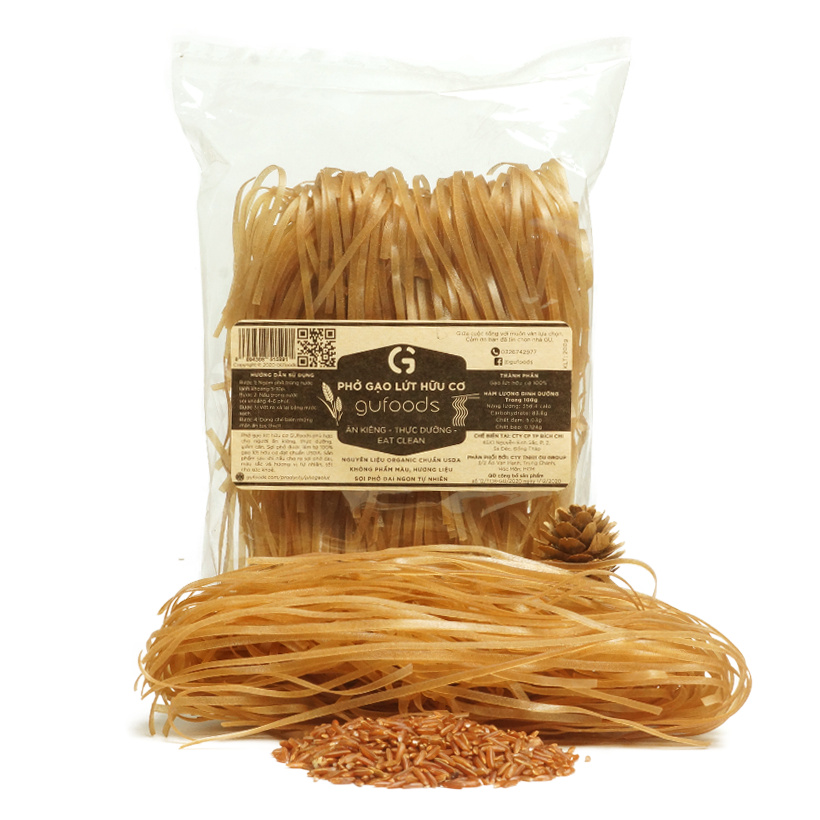 Bún/Phở gạo lứt hữu cơ ăn kiêng GUfoods (200g) - Giảm cân, Thực dưỡng, Eat clean | BigBuy360 - bigbuy360.vn