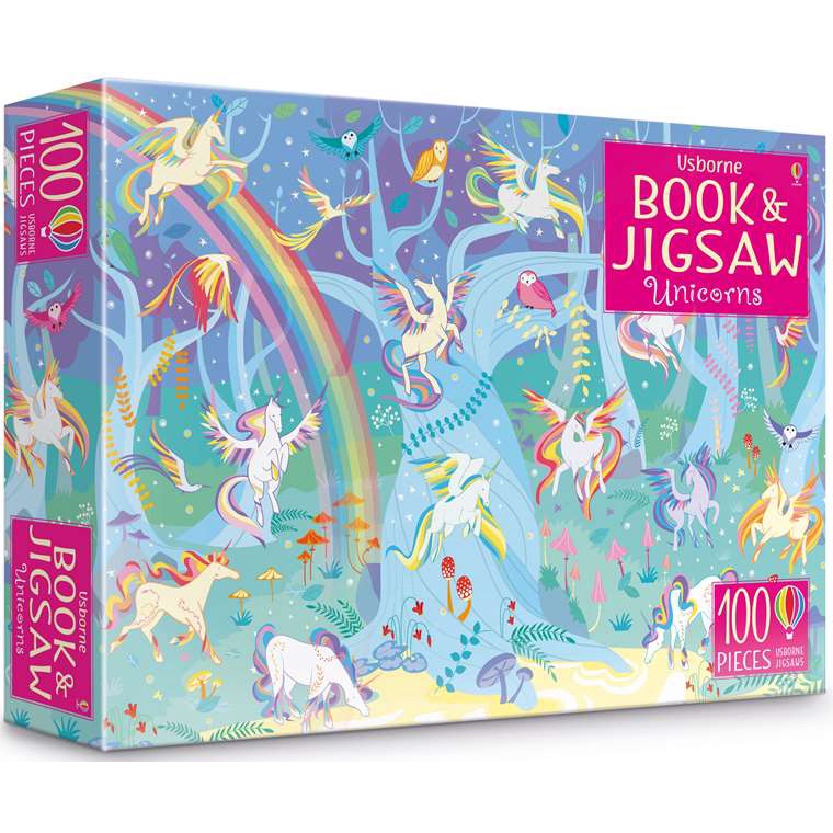 Sách Xếp Hình Usborne - Book and Jigsaw - học tiếng anh dành cho trẻ em về Nông trại, Vũ trụ, Khu rừng, Thế giới, Động V