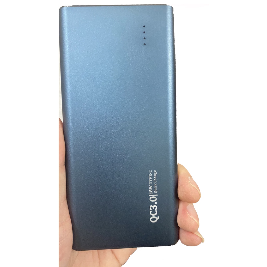 Sạc Dự Phòng QC 3.0 PD 18W  10000mAh Vỏ nhôm cho iPhone Huawei Samsung Xiaomi Oppo Vivo Realme