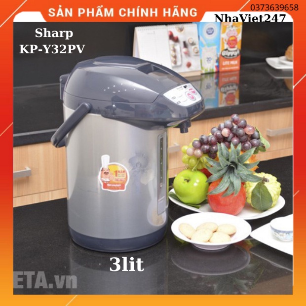 Bình thuỷ điện SHARP KP-Y33BTV-3lit,Thái Lan-phích cắm điện tốt,bền,đẹp,chính hãng,giá rẻ-bảo hành 12 tháng