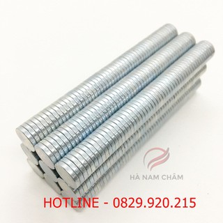 Nam châm viên kích thước 10mm dày 1.8mm mạ kẽm