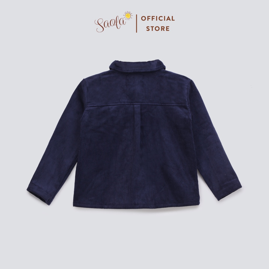 Áo Khoác Nhung Tăm Dáng Rộng Phong Cách Hàn Quốc Cho Bé - PIQUE COAT - CDC002 - SAOLA CLOTHING