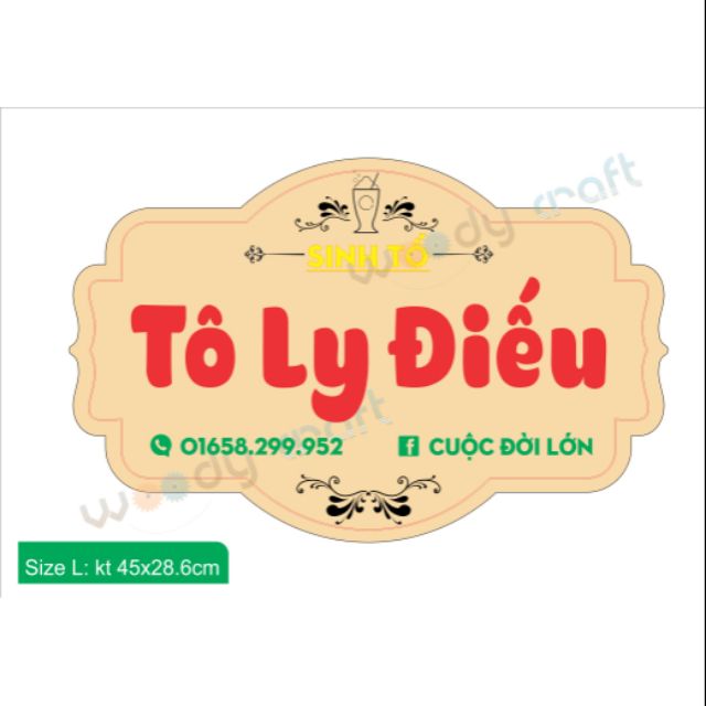 BẢNG GỖ TÊN SHOP