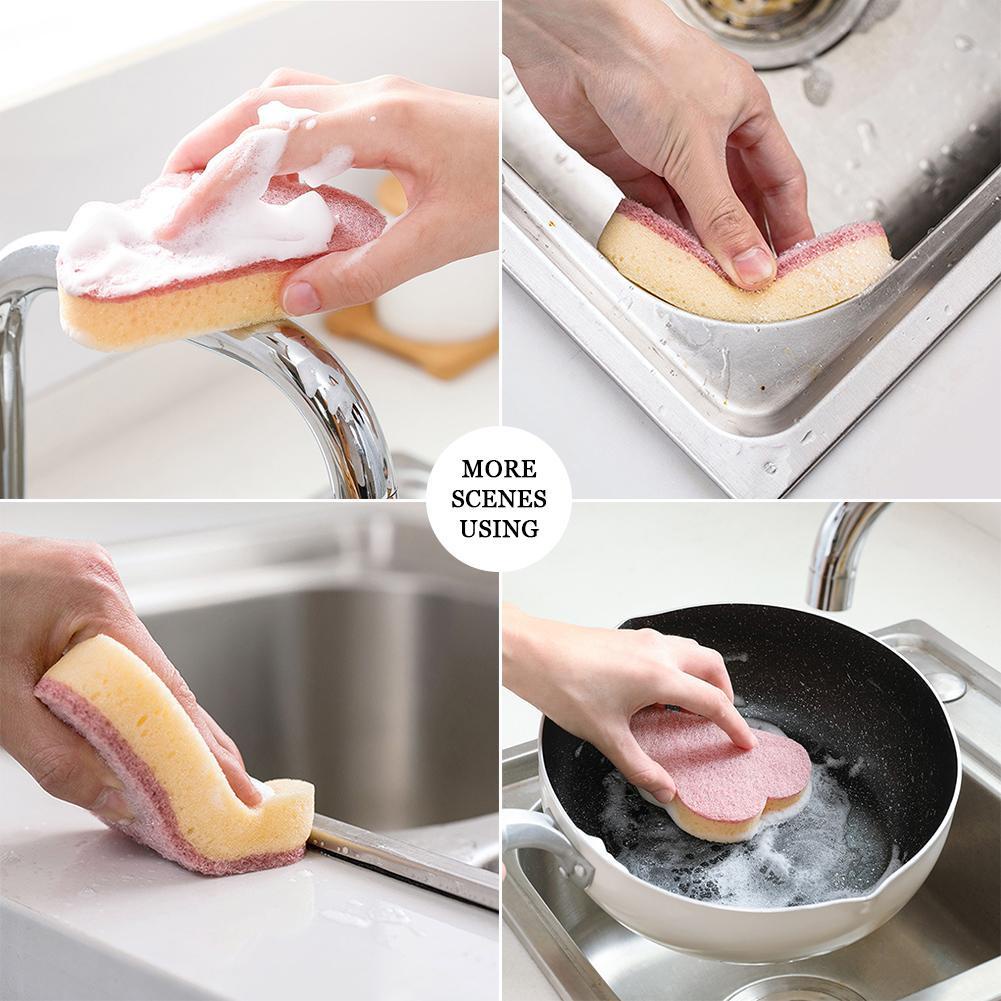 1 x Miếng Bọt Biển Rửa Chén Hai Mặt Hình Đám Mây