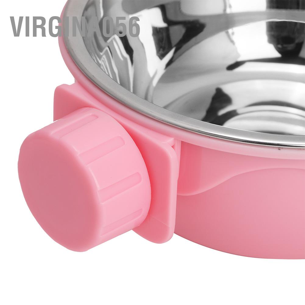 Hàng Hot Chó mèo Treo máng ăn Bát nước bằng thép không gỉ Cún con Hàng giao ngayVirgina056