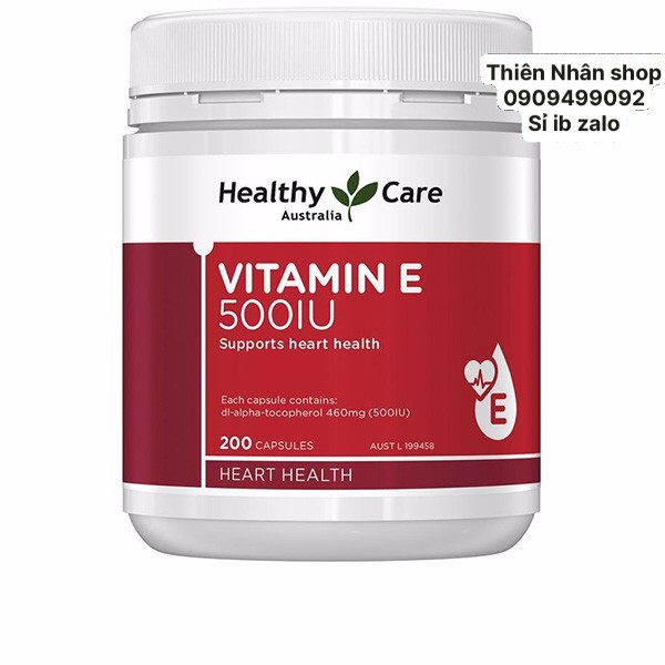 Vitamin E viên uống bổ sung 500 IU Healthy
