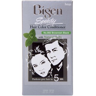 Thuốc Nhuộm Tóc Số 882 Bigen Speedy Hair Color Conditioner Chính Hãng màu nâu đen số 882