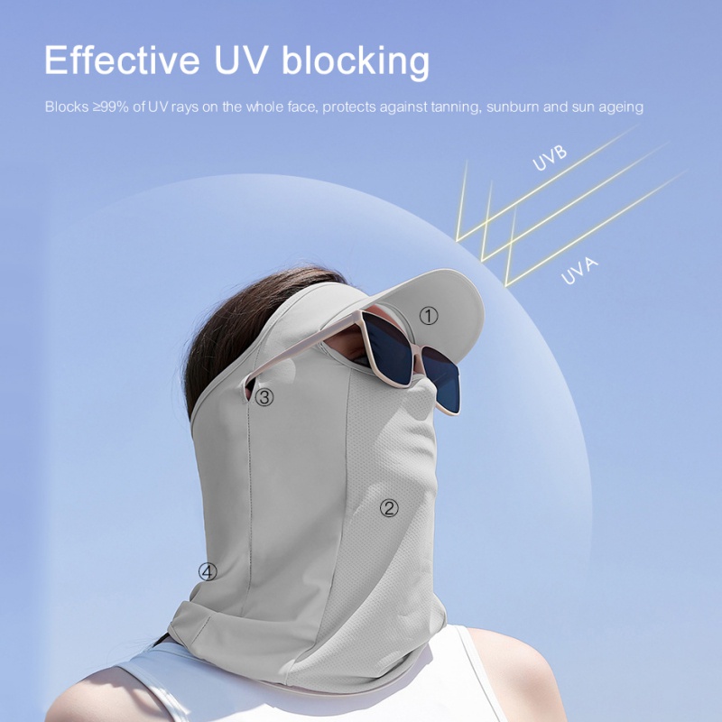 Mũ Chống Nắng Kèm Khẩu Trang Bảo Vệ Mặt Và Cổ Thiết Kế 3 Trong 1 Thoáng Khí UPF 50+