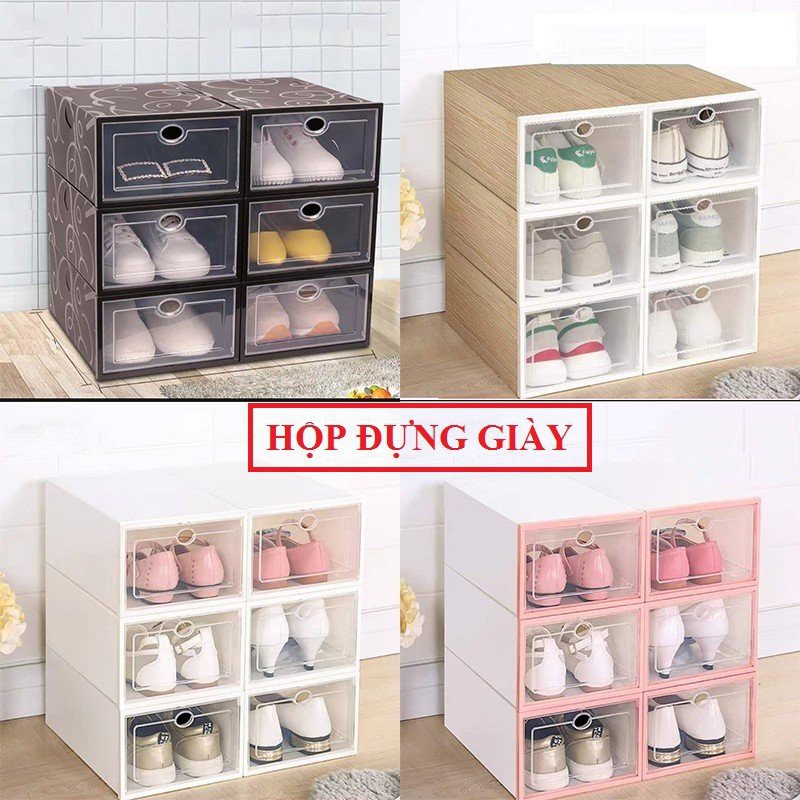 Hộp Đựng Giày Nắp Nhựa Cứng Trong Suốt, đựng giày dép, chất lượng cao, giá cả phù hợp