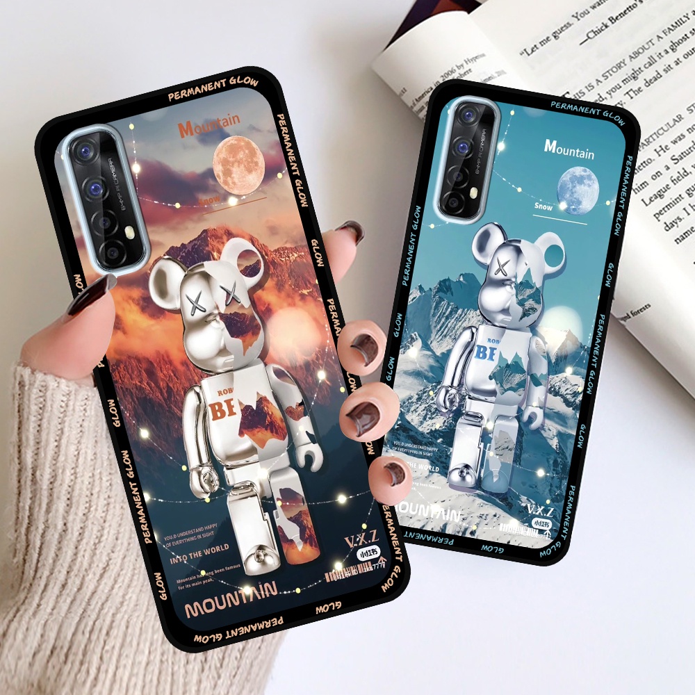 Ốp Realme 7 / 7 Pro in hình họa tiết Mountain, Be@rbrick dễ thương (T13 - T18)
