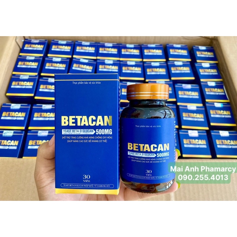 Betacan 500mg hỗ trợ đào thải HPV, Tăng cường miễn dịch siêu mạnh