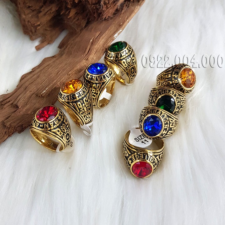 Nhẫn mỹ bảng trung thép titan không gỉ. nhẫn nam 1968.