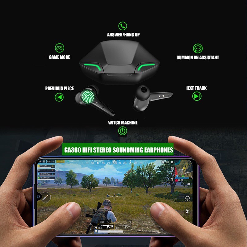 Tai Nghe Gaming Leyoya Tws Bluetooth 5.0 - Không Dây Có Mic Với Độ Trễ Thấp - Chính Hãng HD DESIGN