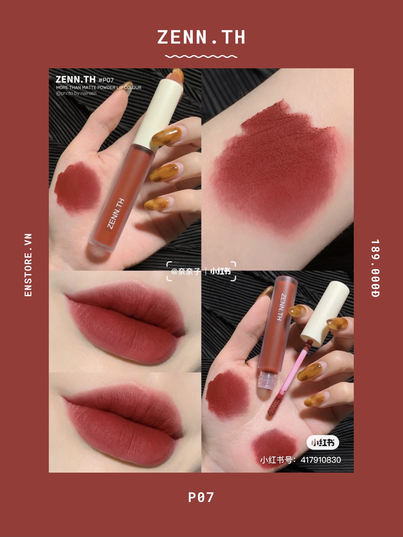 [ZENN.TH] Son kem lì Zenn.th More Than Matte Powder Lip Colour