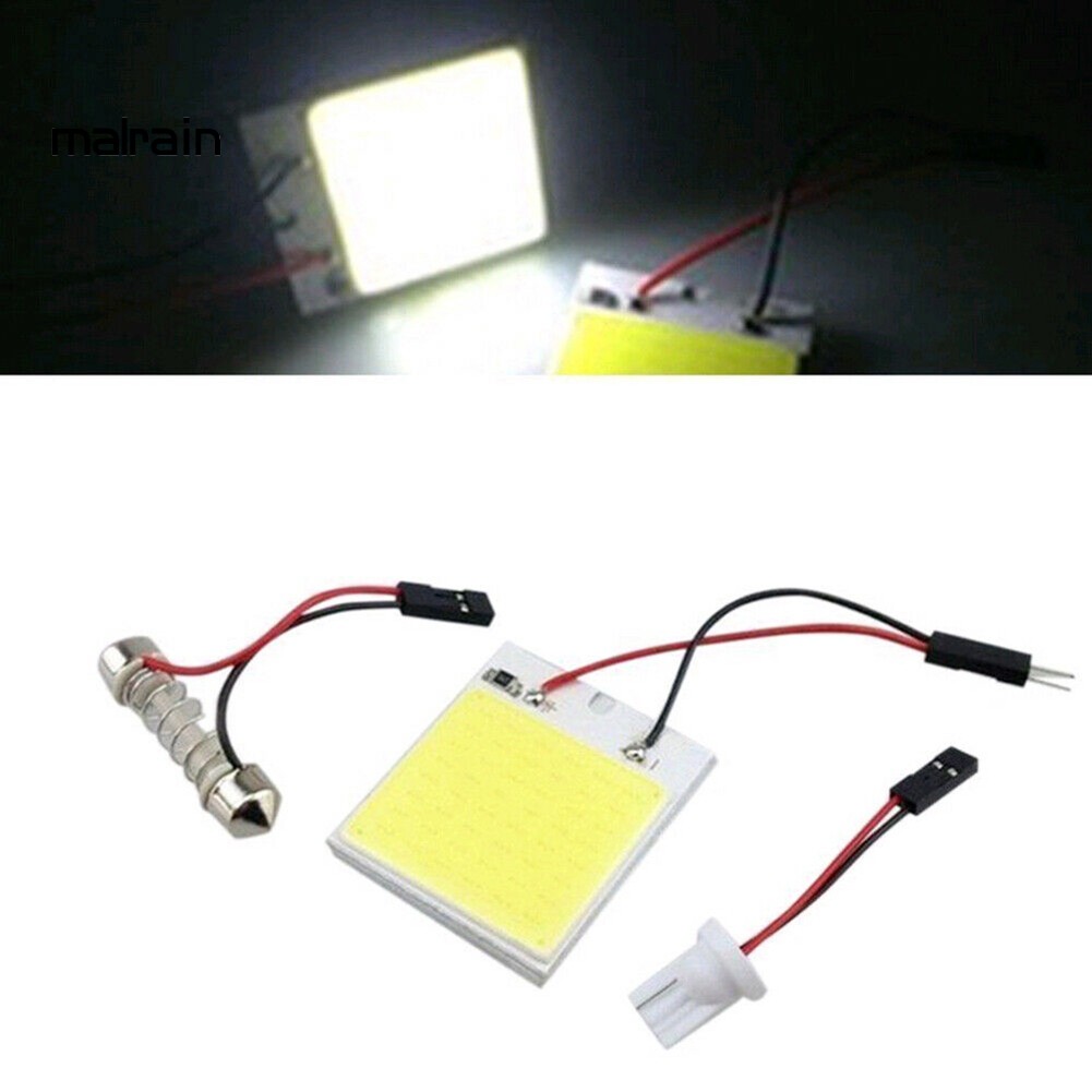 Bảng Đèn LED T10 48SMD COB 12V Ánh Sáng Trắng Gắn Trần Xe Hơi