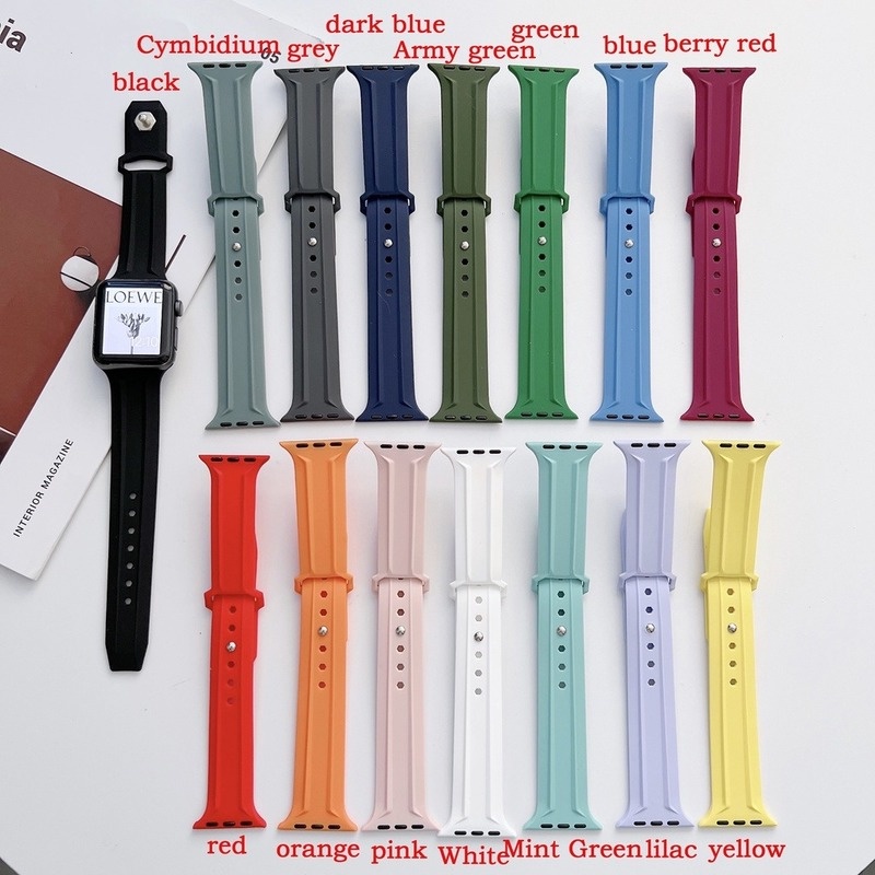 Dây Silicone Thay Thế Cho ĐồNg Hồ apple 44mm 40mm 45mm 41mm 38mm 42mm iwatch 3 4 5 se 6 7