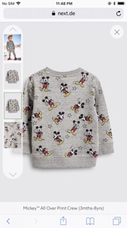 Bộ nỉ mickey(2-7t) next