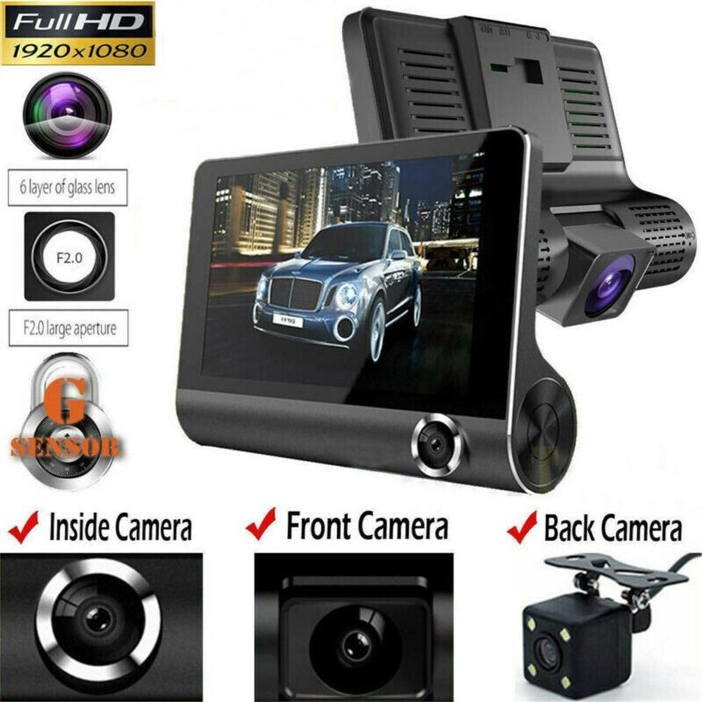 Camera Hành Trình Hai Ống Kính DVR 1080P 4 &quot;Hỗ Trợ Tầm Nhìn Ban Đêm Cho Xe Hơi