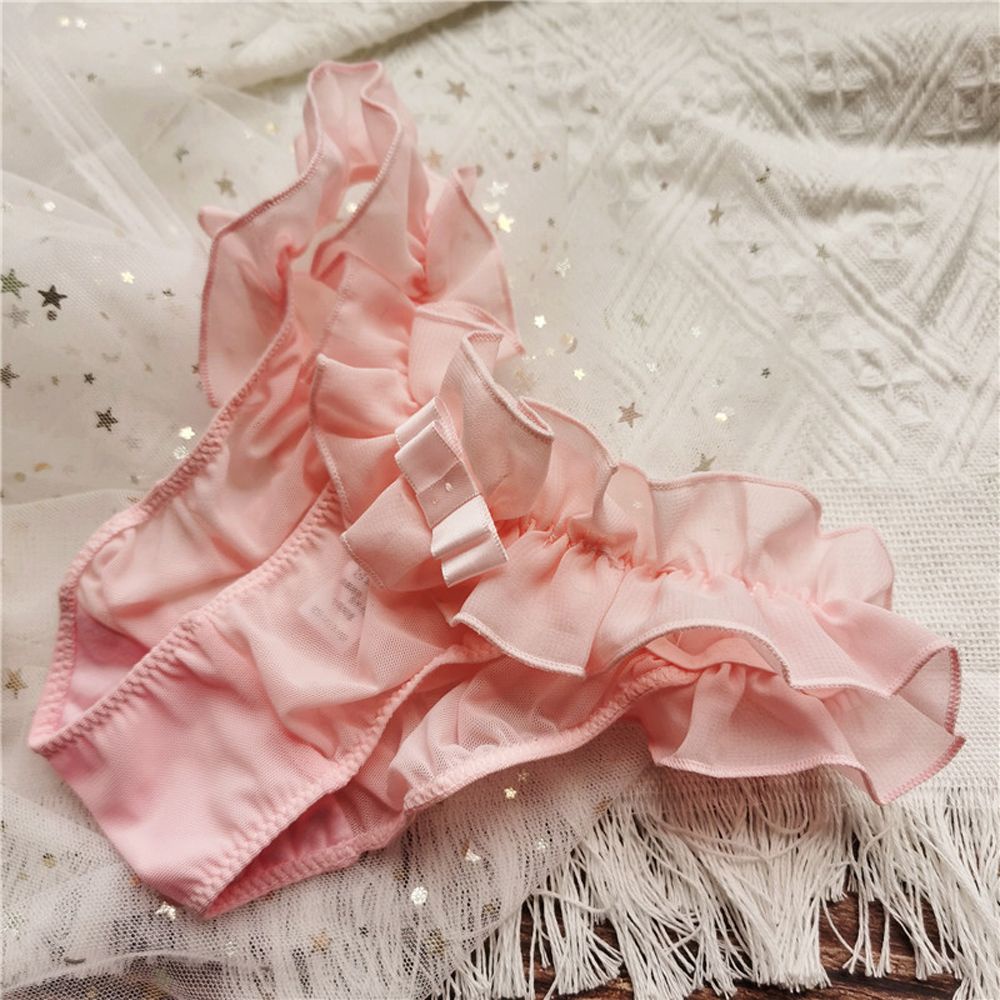 Quần lọt khe bằng vải cotton chiffon eo vừa thoáng khí đính nơ nhiều màu sắc thời trang cho nữ
