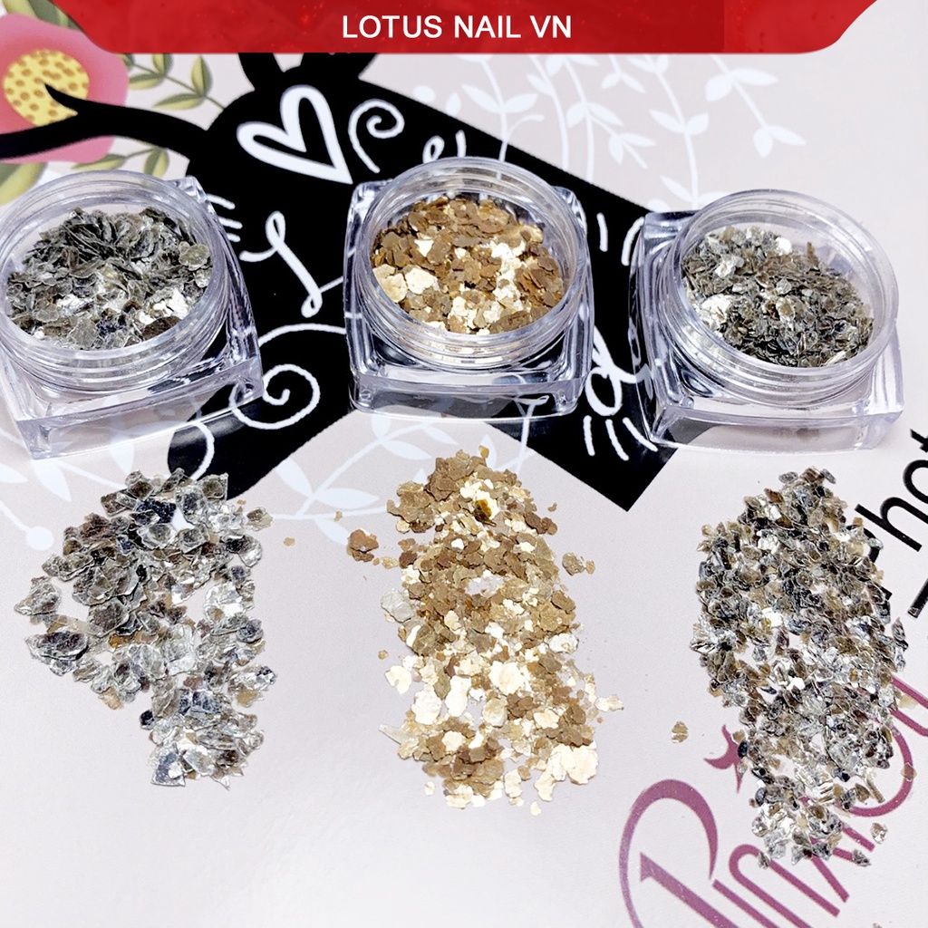 Set phụ kiện nail, vảy cá trang trí móng 6 màu
