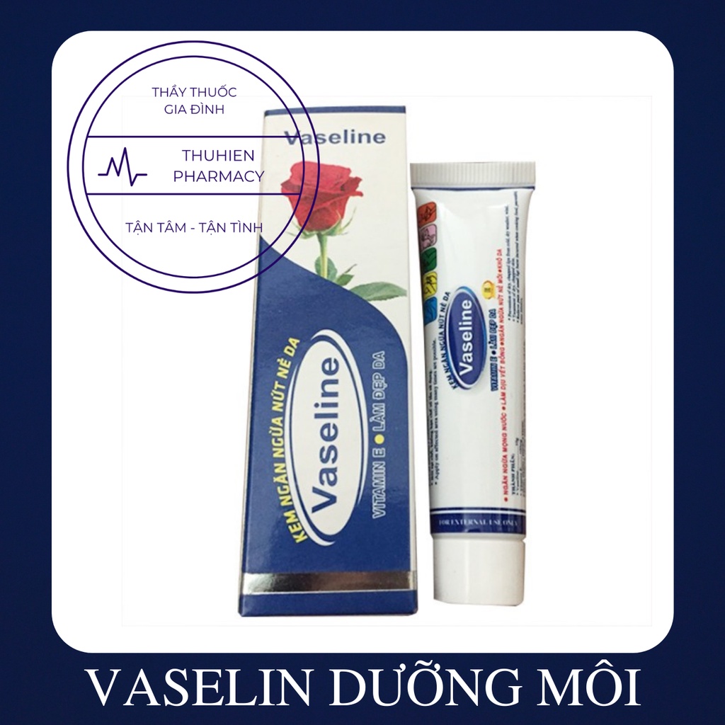 Vaseline Rose - Sáp vaselin hoa hồng dưỡng môi, ngăn nẻ môi, khô môi, da làm đẹp da, làm dịu vết bỏng Tuýp 10g