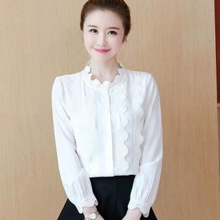 Áo sơ mi nữ viền ren