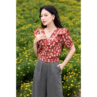Áo croptop hoa nhí đỏ MHTL