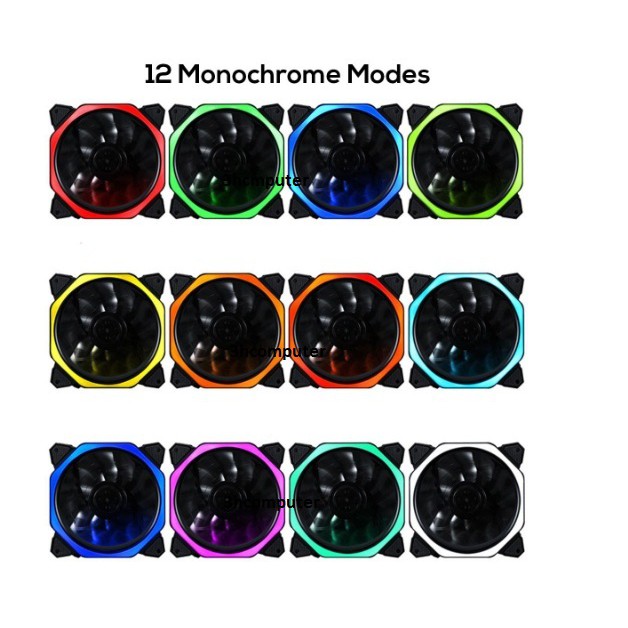 [Mã SKAMSALE03 giảm 10% đơn 200k] Bộ 2 Fan Case Coolmoon Led RGB Symphony (Ver 8) - Kèm Hub + Remote