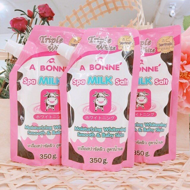 Combo 3 gói muối tắm con bò Abonne 350g/gói