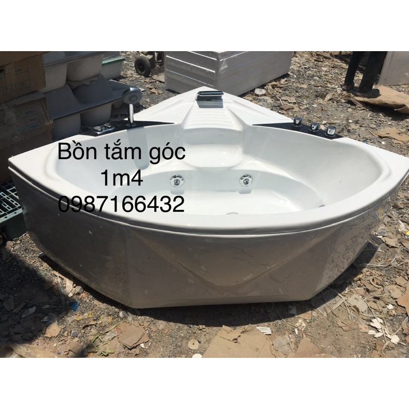 Bồn Tắm Nằm Góc 1m4x1m4(1400x1400) massage sục khí cao cấp bảo hành 3 năm miễn phí vận chuyền HCM