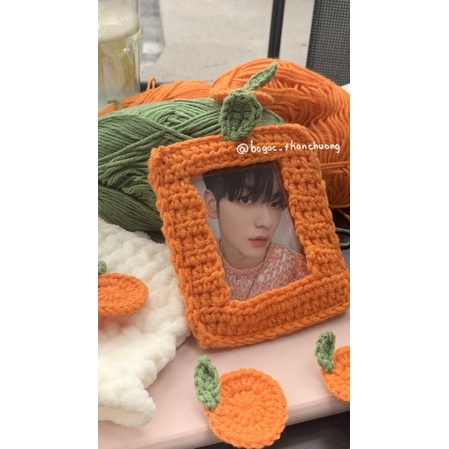 Photocard Holder/ Toploader Len Bao Đựng Thẻ "IM YOUR 🍊" HANDMADE