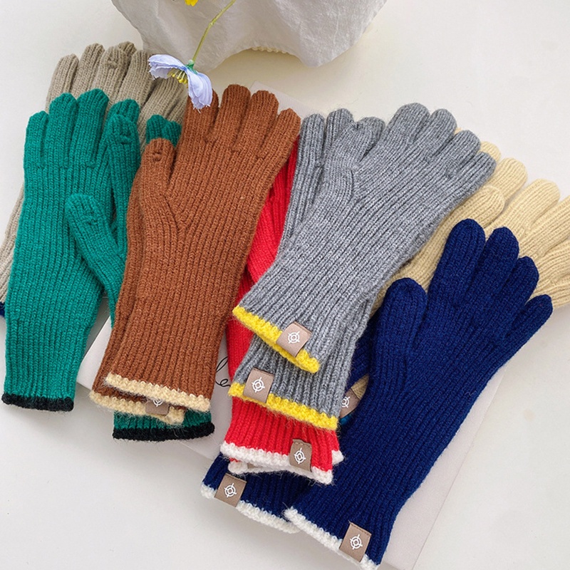 Găng Tay Dệt Kim Co Giãn Giữ Ấm Có Thể Chạm Màn Hình Cảm Ứng Tiện Lợi