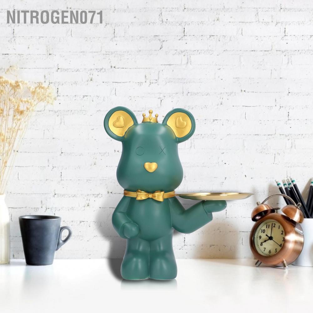 Nitrogen071 Bearbrick, Gấu bê khay decor, Kệ để đồ hình gấu trang trí phòng khách sang trọng 30cm