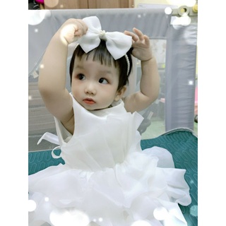 Đầm công chúa voan phồng xòe cho bé