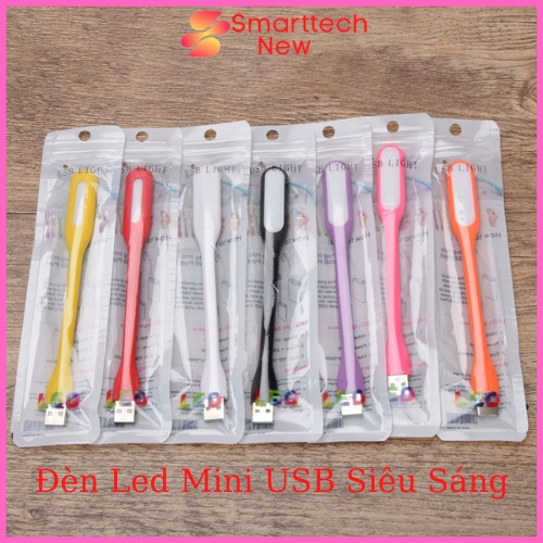 Đèn led đọc sách mini ,đèn Led Mini USB siêu sáng vỏ nhựa dẻo, cắm cổng USB sạc dự phòng, laptop - Màu Ngẫu Nhiên