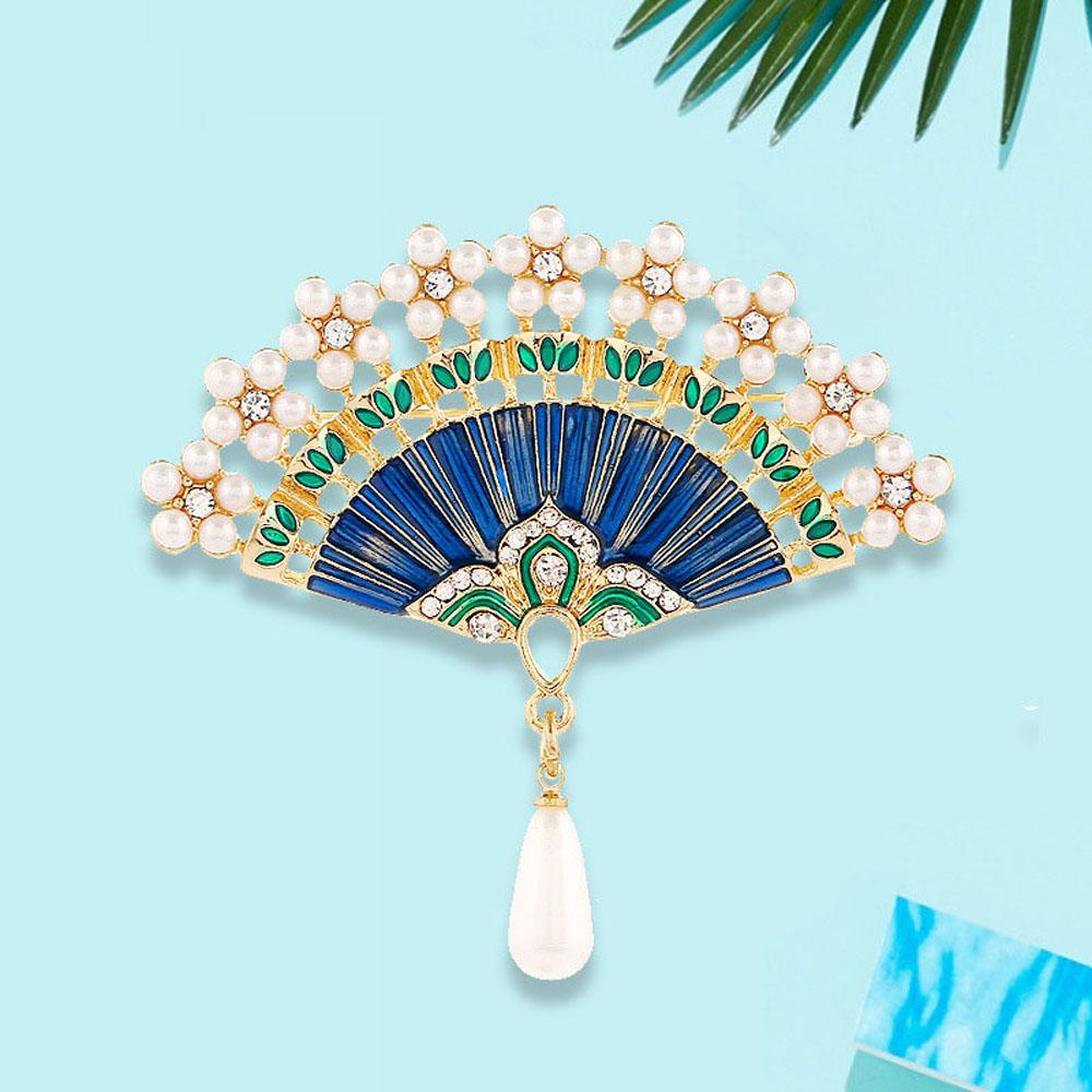 USNOW Trâm Cài Khăn Choàng Tráng Men Phong Cách Vintage Cho Nữ