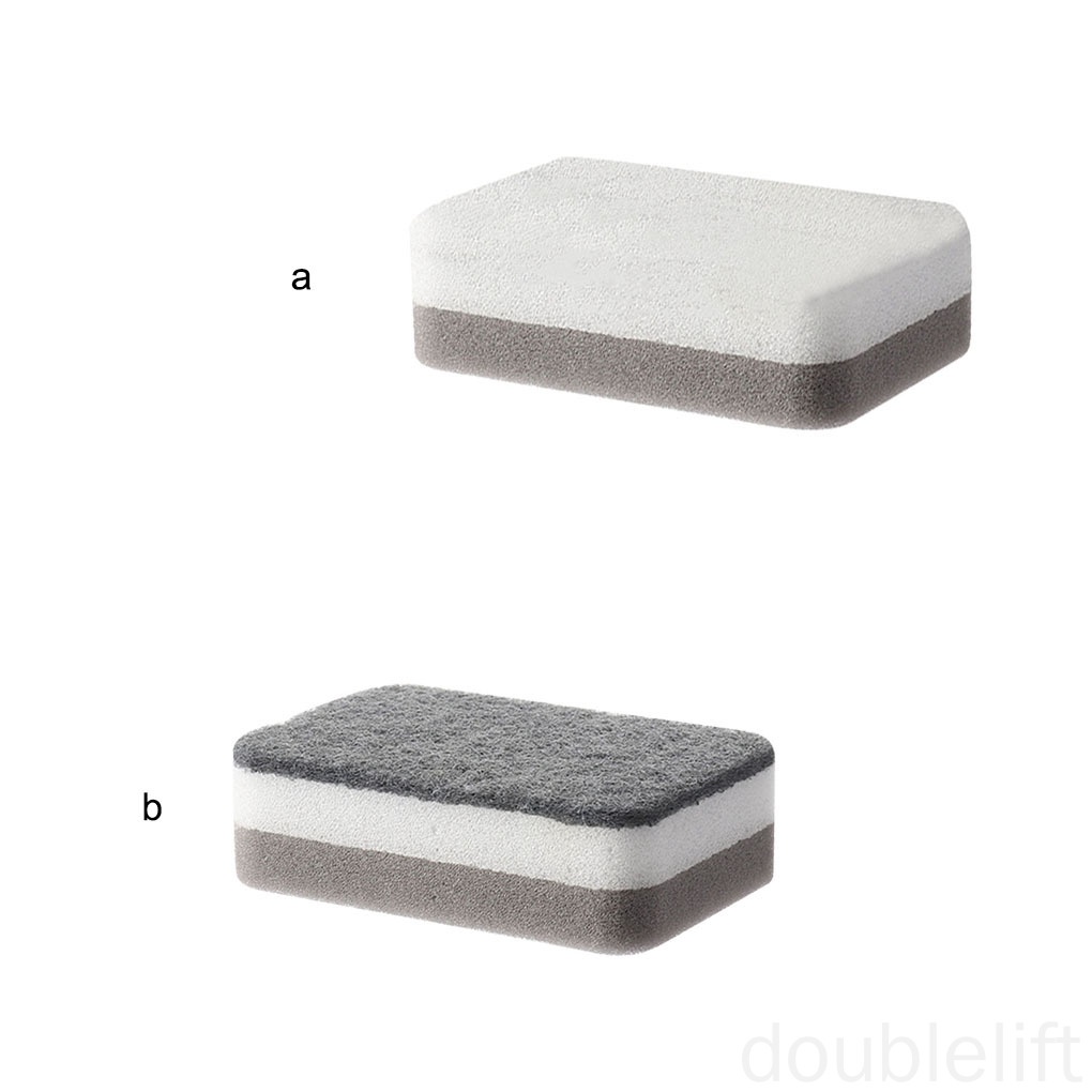 Set 5 miếng rửa chén hai mặt làm từ xốp không làm trầy xước cốc thủy tinh chùi rửa sạch cho nhà bếp