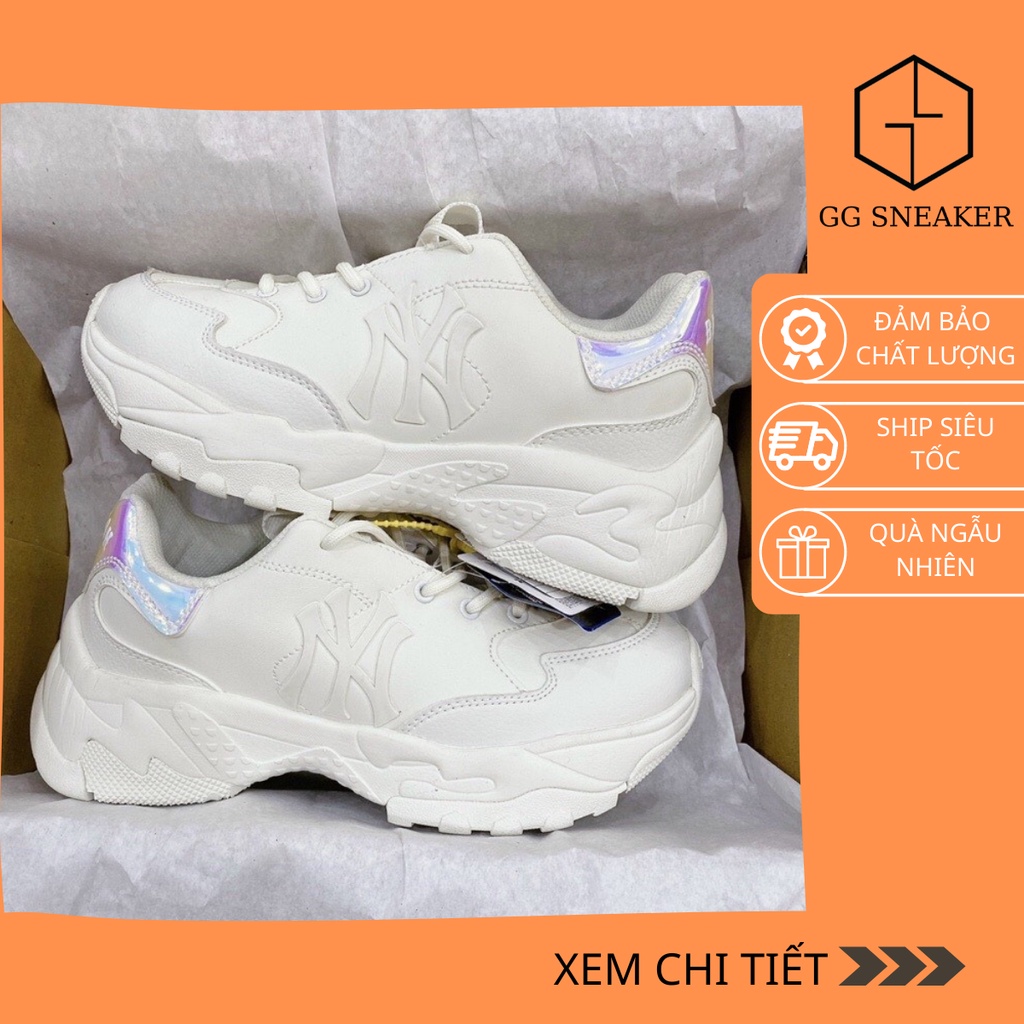 GIÀY SNEAKER MLB NY Hologram gót óng ánh xanh