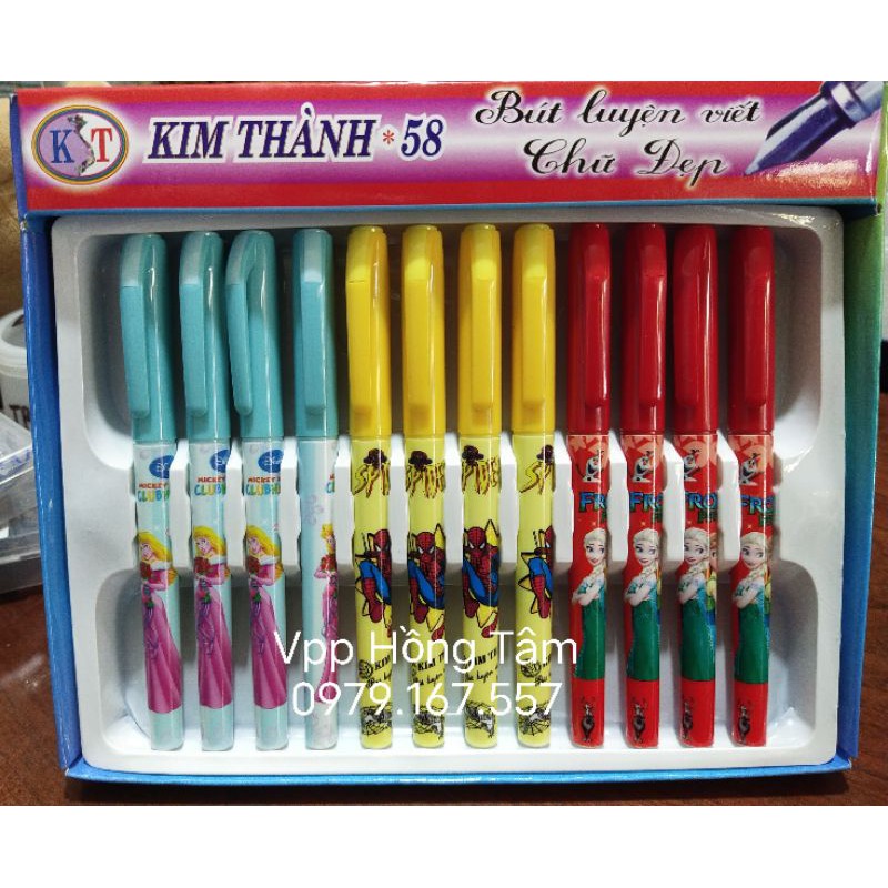 Bút máy luyện chữ đẹp Kim Thành 58 nét êm