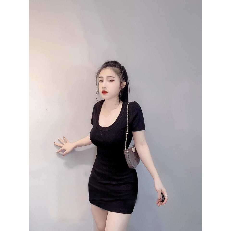 Đầm Body Cổ Tròn Bo Hót Hít | BigBuy360 - bigbuy360.vn