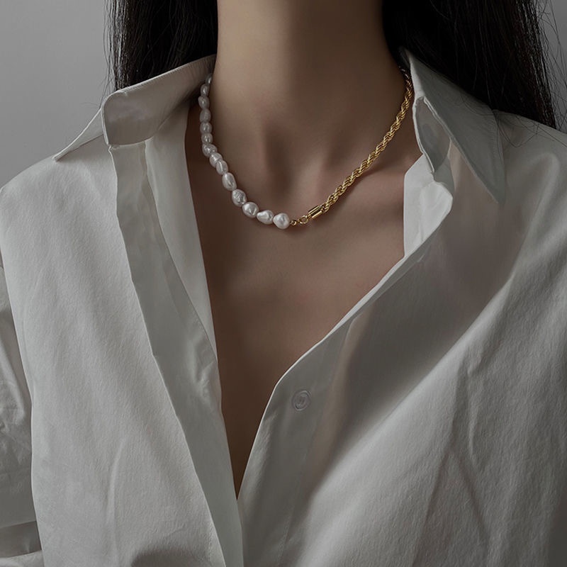 Vòng Cổ Đính Ngọc Trai Nhân Tạo Phong Cách Cổ Điển Thời Trang Kiểu Pháp Kiểu Mới Cho Nữ