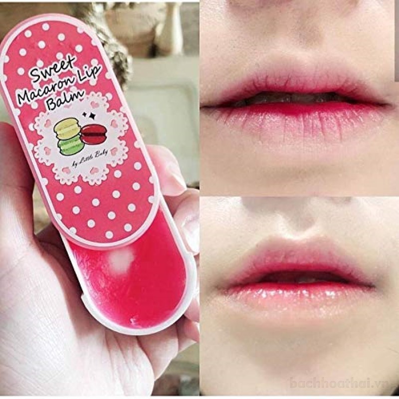 Hộp sáp dưỡng môi ngừa ṫhâm Sweet Macaron Lip Balm Thái Lan