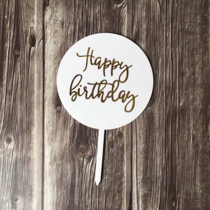 thẻ cắm bánh sinh nhật [FREESHIP❤️] Combo 10 chiếc meka đặc tròn trang trí bánh