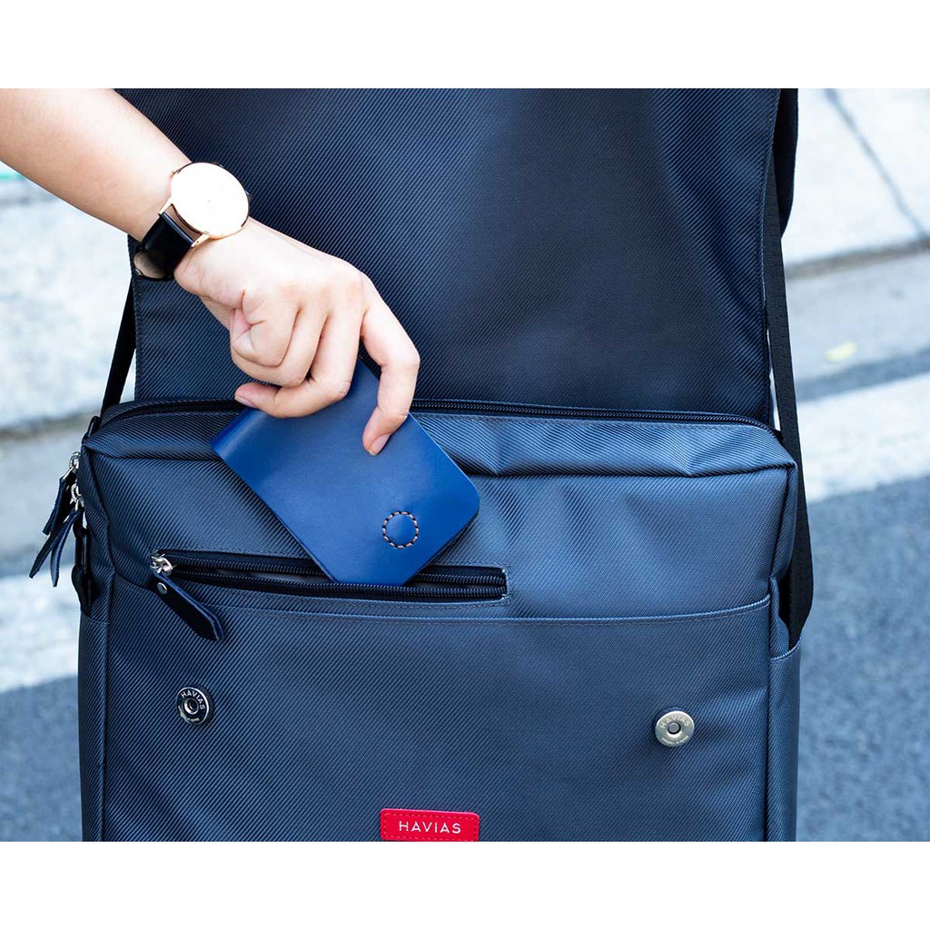Túi Messenger2 Oxford HAVIAS xanh/xám