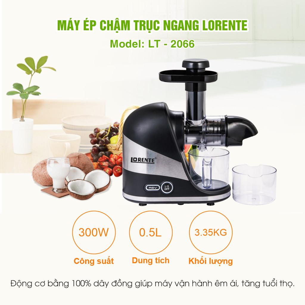 [Mã ELHA22 giảm 6% đơn 300K] Máy Ép Chậm Trục Ngang Đa Năng Lorente LT-2066 - Hàng chính hãng BH 12 thang