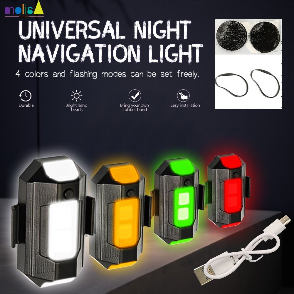 SẴN SÀNG 3/4/7 màu Xe Đạp xe gắn máy đuôi đèn LED máy bay đèn flash đèn An Toàn Cảnh Báo Nhấp Nháy Đèn Xách Tay tín hiệu đèn đêm bay sửa đổi bay không người lái xe điều khiển đèn cảnh báo-molisa