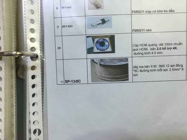 Dây bện 8 lõi: vừa làm dây loa hoặc thiết kế dây tín hiệu. Hàng nhập khẩu tự đặt theo yêu cầu. Báo giá 1 m chưa Jack