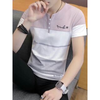 Áo thun nam cổ tim cao cấp