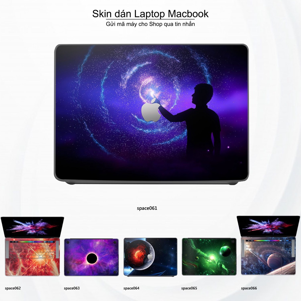 Skin dán Macbook mẫu không gian (đã cắt sẵn, inbox mã máy cho shop)