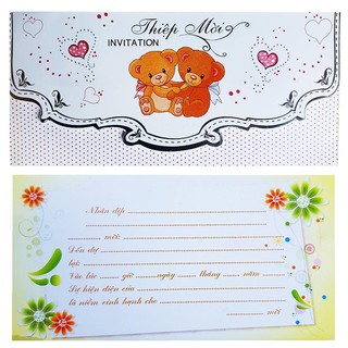 Thiệp Mời Sinh Nhật Tiệc Tùng Set 10 Cái